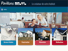 Tablet Screenshot of pavillons-belvil.com